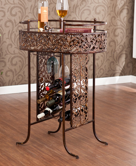 Interesting Metal Wine Rack
