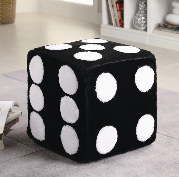 Black and White Dice Ottoman