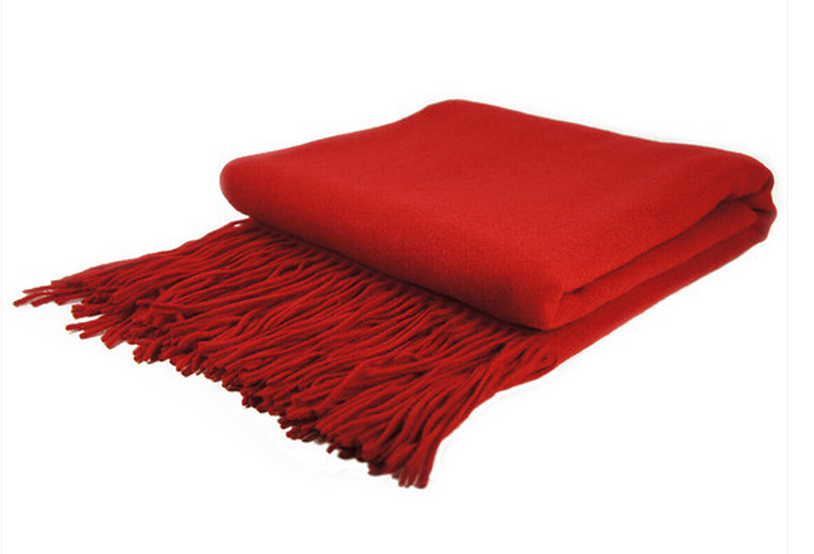 Red Cashmere Blend Throw