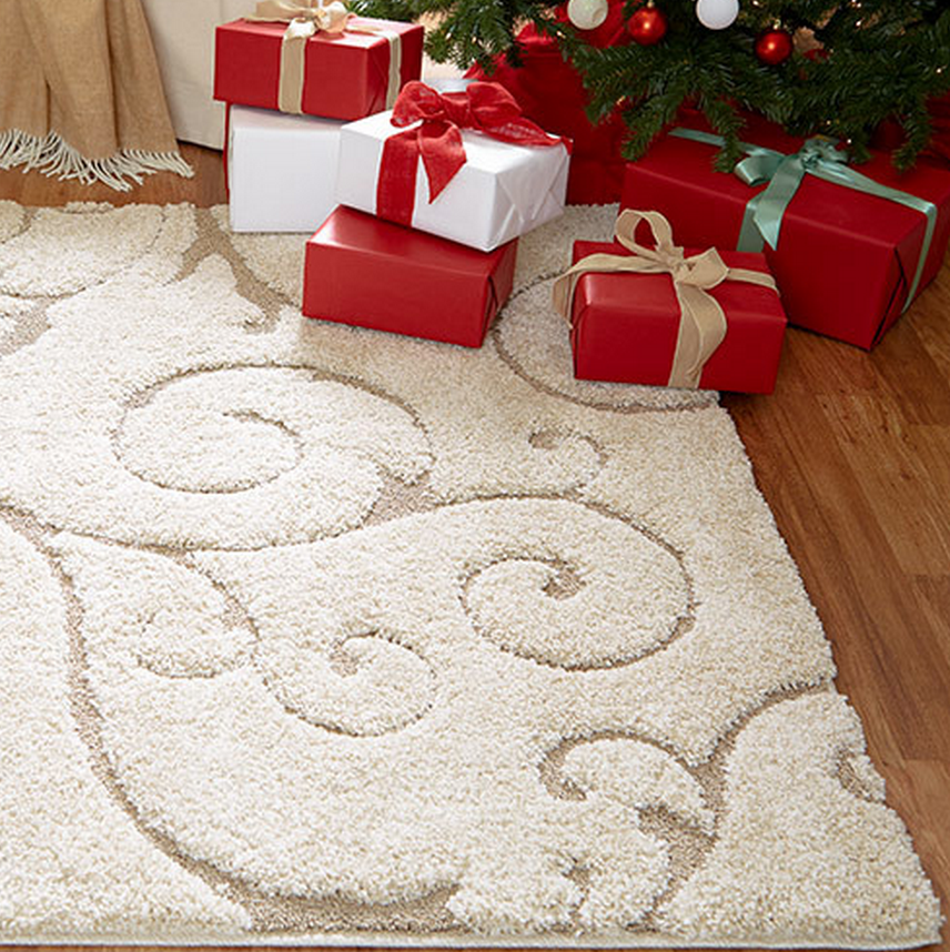 Beige Shag Are Rug