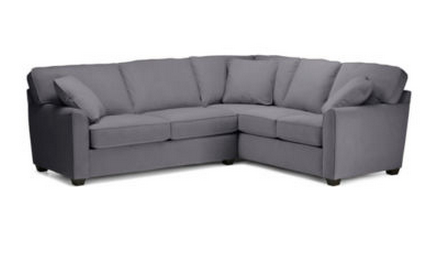 Fabric Possibilities Sharkfin-Arm 2-pc Left-Arm Sleeper Sofa Sectional Gray