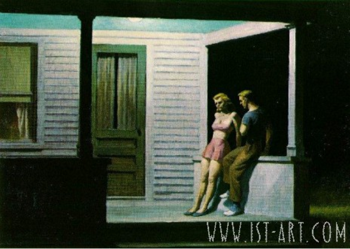 Replica of the Edward Hopper's Summer Evening